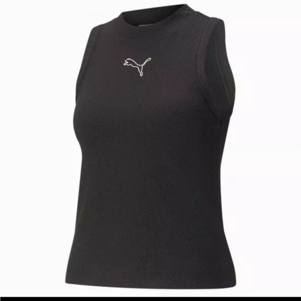 Puma Embroidered Logo Crewneck Her Textured Tank Top Size Medium